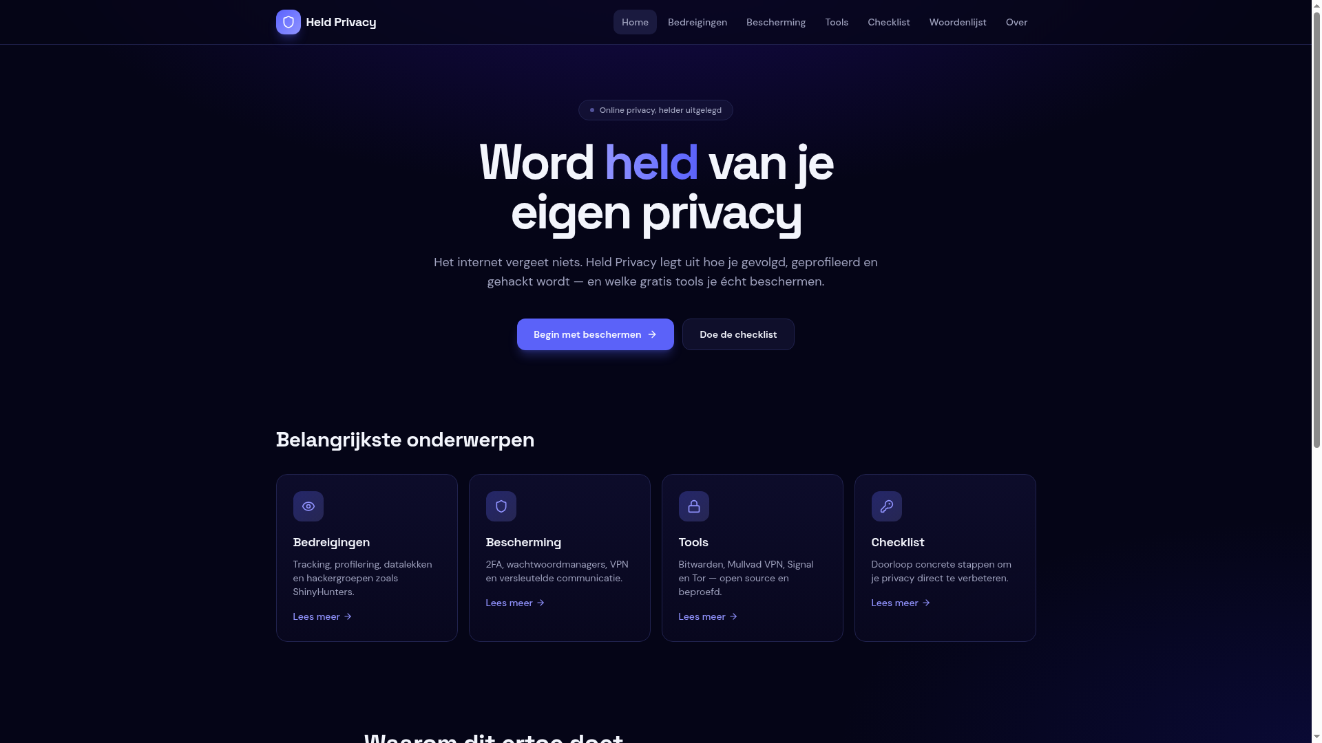 Website HeldPrivacy gemaakt door Held IT