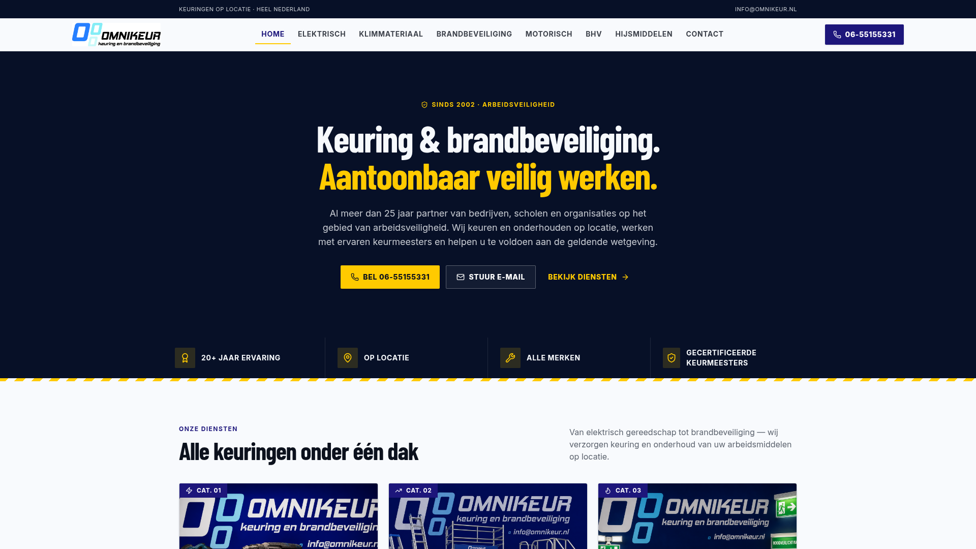 Website Omnikeur gemaakt door Held IT