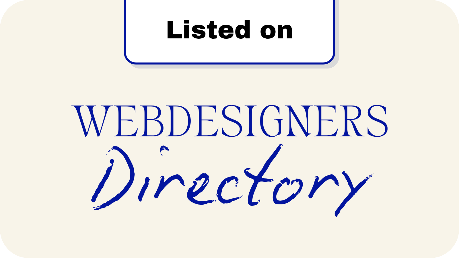 Listed on Webdesigners Directory badge