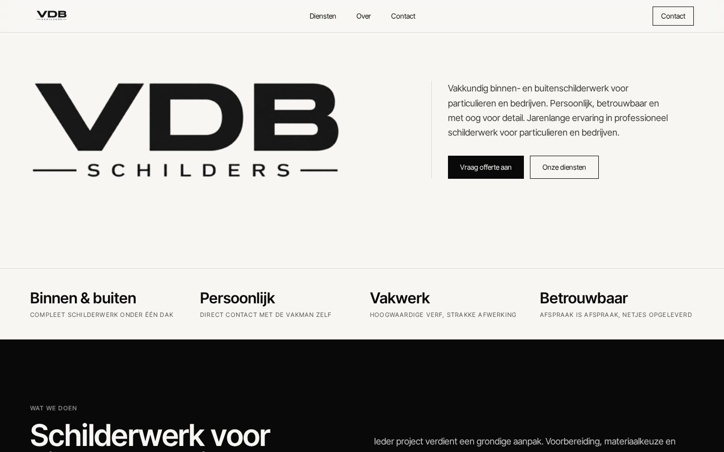 VDB Schilders gemaakt door Held IT
